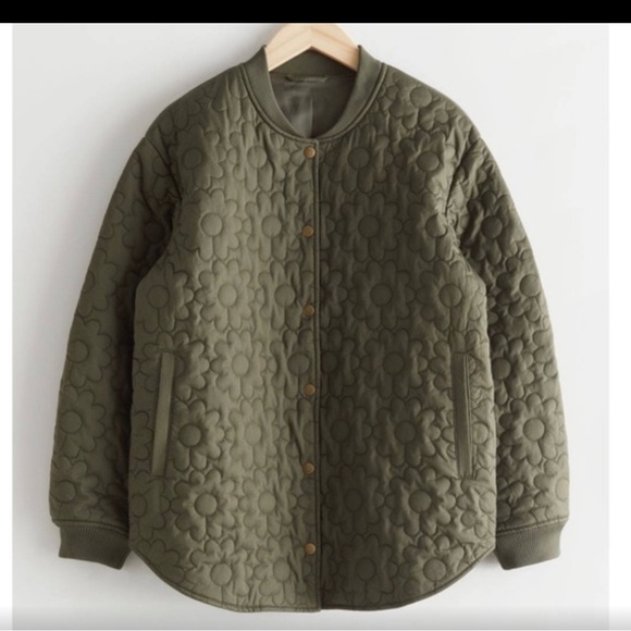& Other Stories Jackets & Blazers - & Other Stories oversized floral quilted jacket, size 4